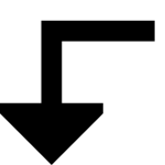 Arrow Turn Left Down SVG Icon